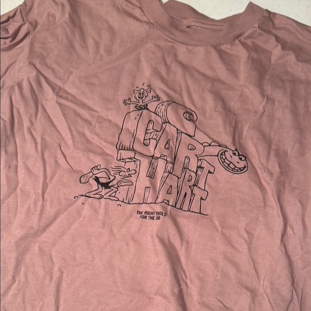 Carhartt WIP Whimsical Pink Architectural Illustration Art Tee